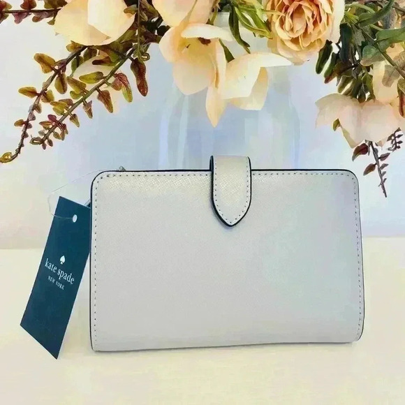 Kate Spade Madison Medium Compact Bifold Wallet Grey - Picture 2 of 4